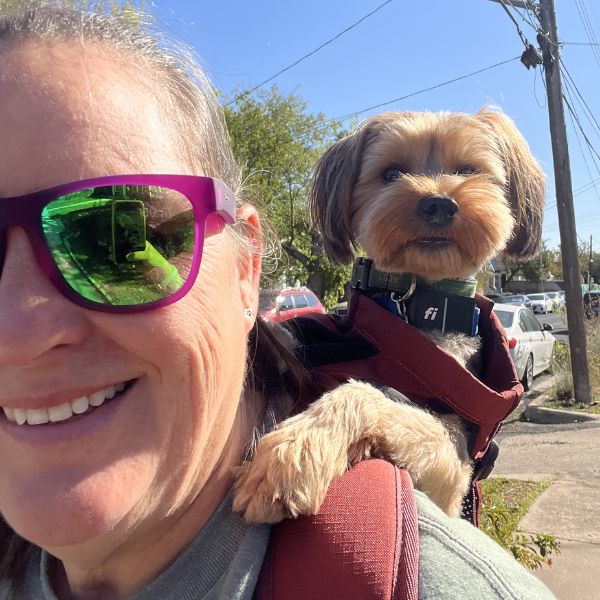 Care that nurtures mind, body and bond Tracy and dog walking pet sitting in austin texas